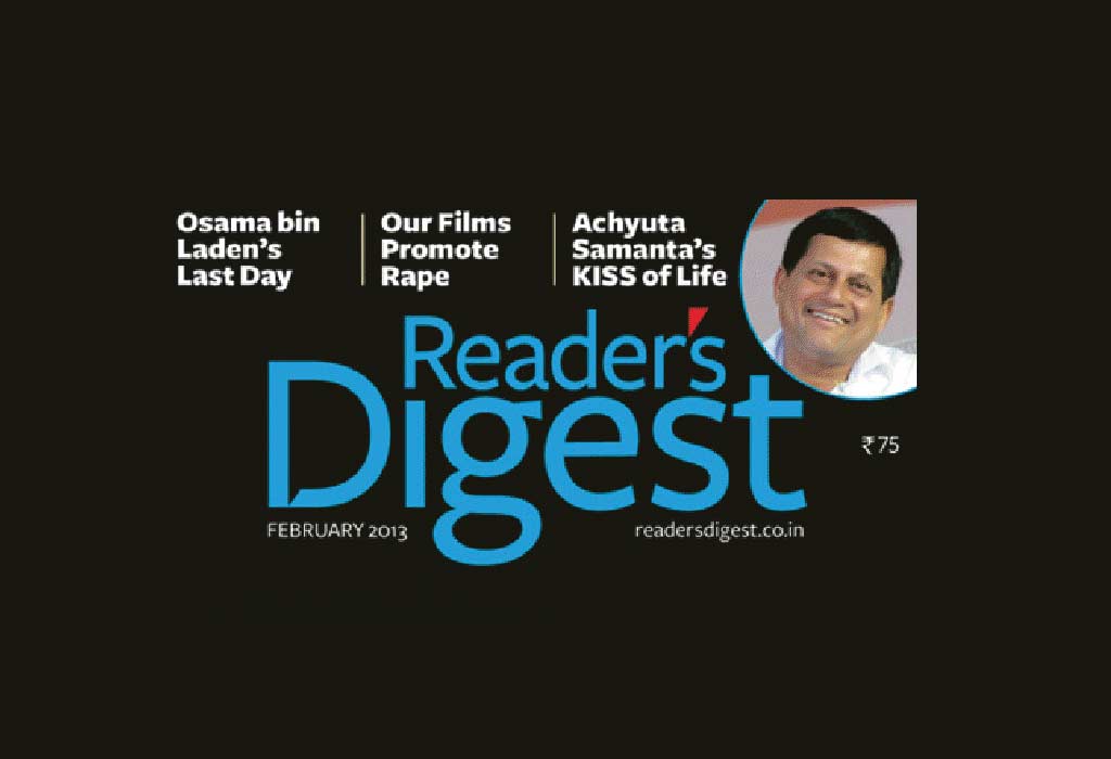 Reader’s Digest Features Achyuta Samanta on Cover Page