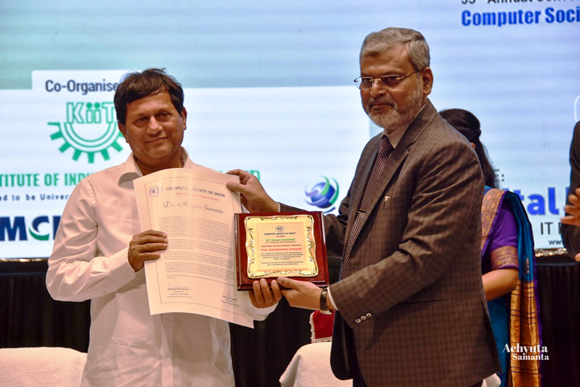 Dr. Achyuta Samanta conferred with CSI Lifetime Achievement Award